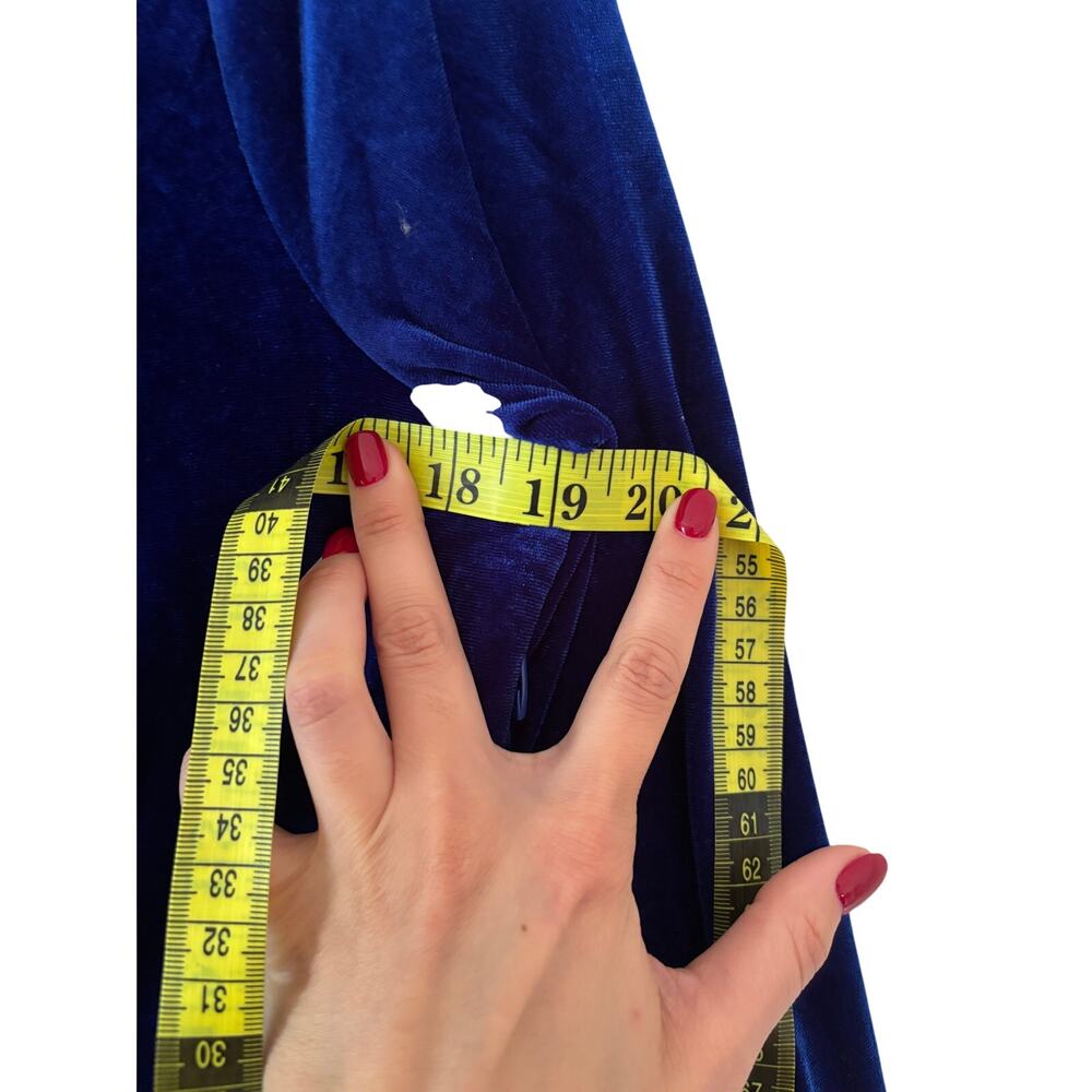 Fashion Nova Royal Blue Velvet Jumpsuit XL - Picture 7 of 14